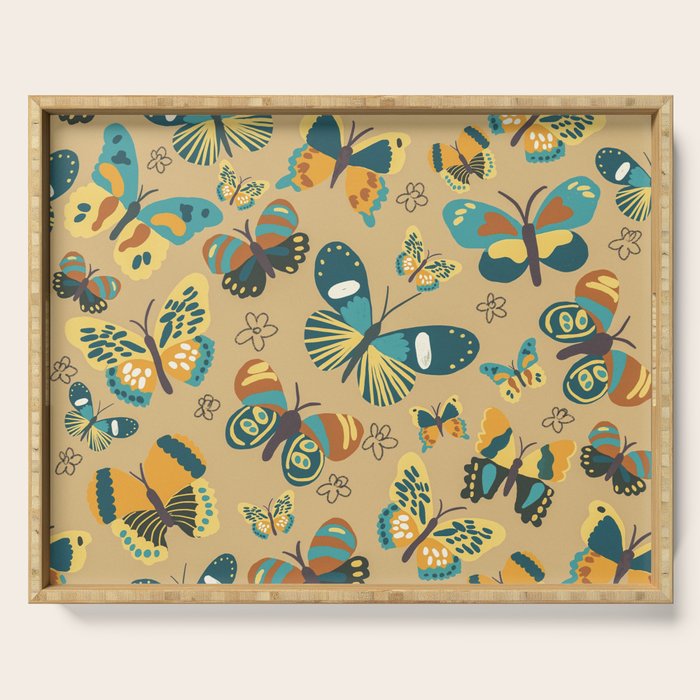 Butterflies#3 Serving Tray Gallery Image 1