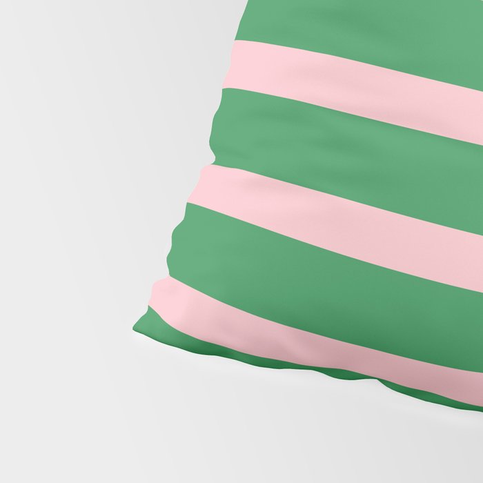 Mixed Stripe Pattern in Green, Pink, and Orange Pillow Sham Gallery Image 4