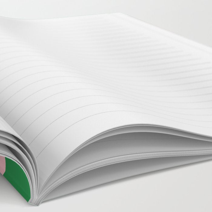 Mixed Stripe Pattern in Green, Pink, and Orange Notebook Gallery Image 2