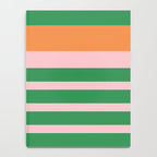 Mixed Stripe Pattern in Green, Pink, and Orange Notebook Gallery Image 4