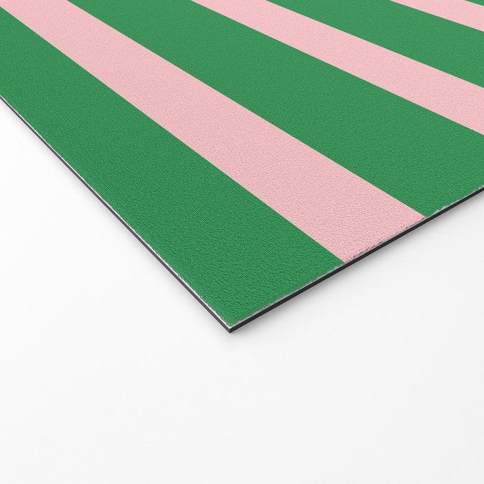 Mixed Stripe Pattern in Green, Pink, and Orange Welcome Mat Gallery Image 2