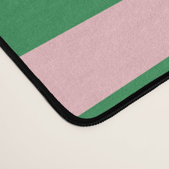 Mixed Stripe Pattern in Green, Pink, and Orange Desk Mat Gallery Image 4