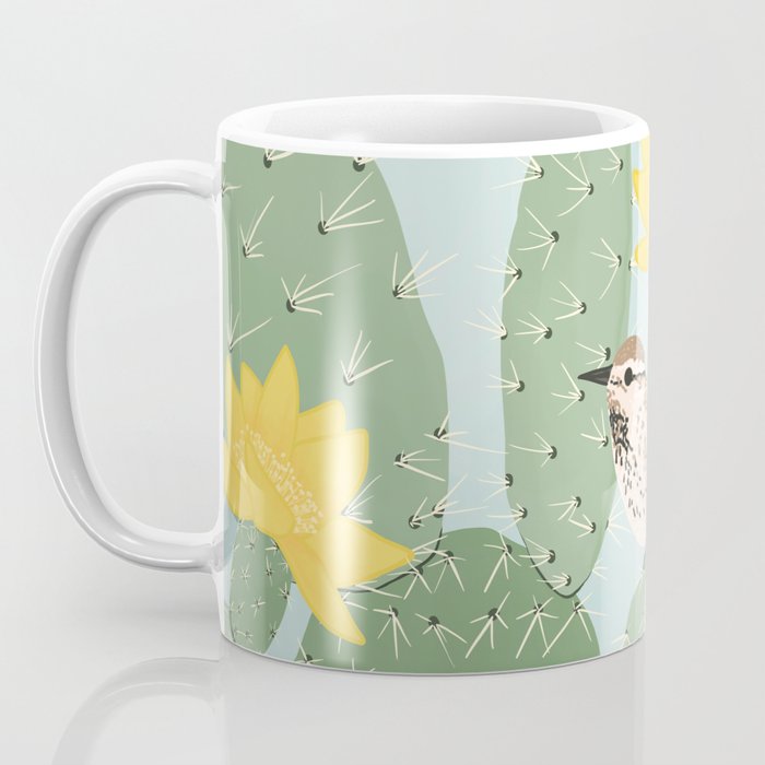 Prickly Pear with Wrens  Coffee Mug Gallery Image 3