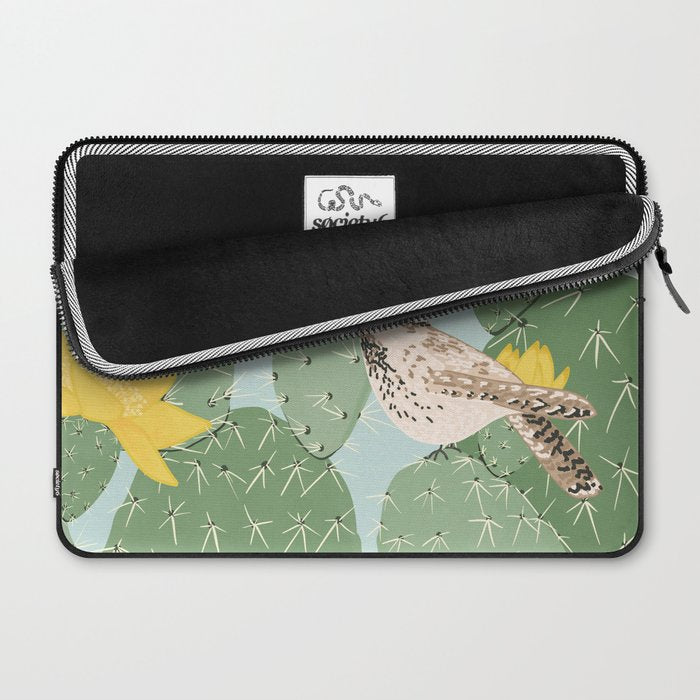 Prickly Pear with Wrens  Laptop Sleeve Gallery Image 2