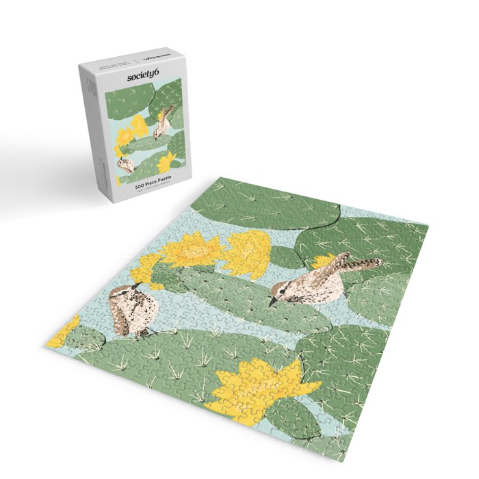 Prickly Pear with Wrens  Jigsaw Puzzle Gallery Image 2