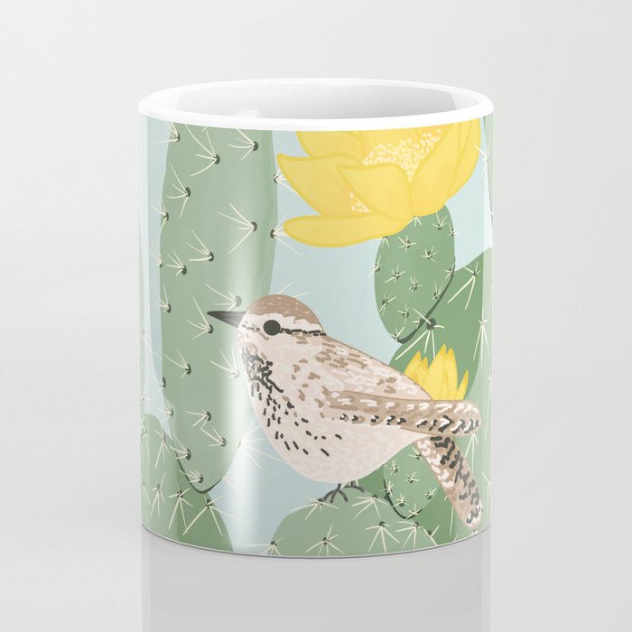 Prickly Pear with Wrens  Coffee Mug Gallery Image 4
