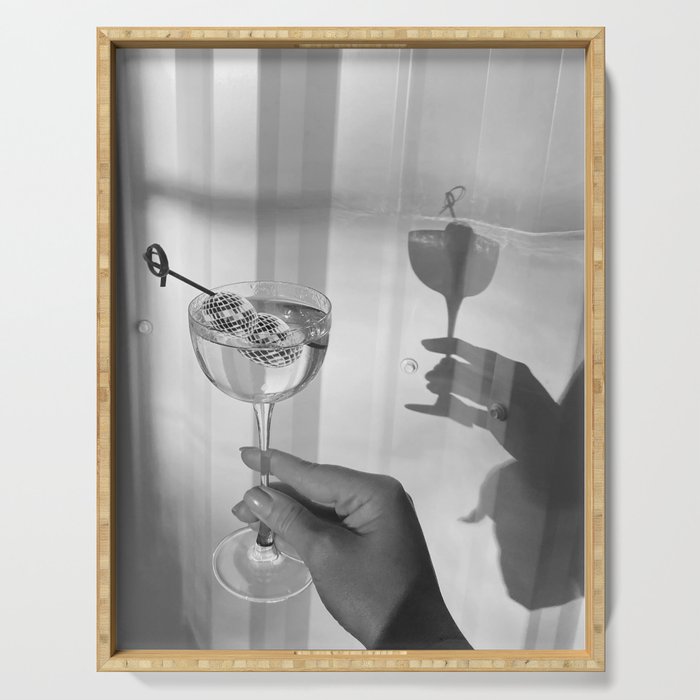 Disco Martini B&W Serving Tray Gallery Image 1