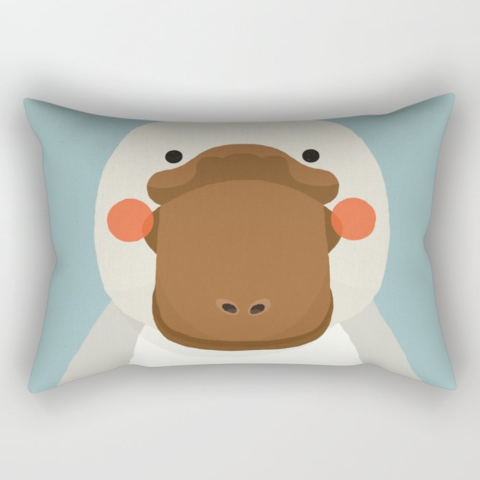Platypus, Animal Portrait Rectangular Pillow Gallery Image 1