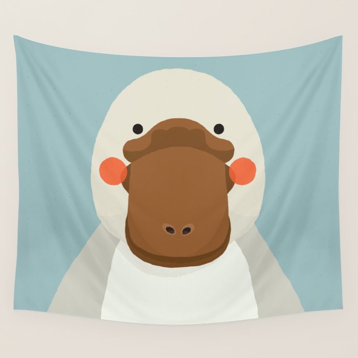 Platypus, Animal Portrait Wall Tapestry Gallery Image 1