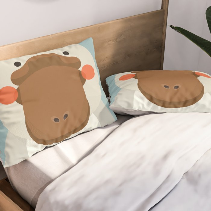 Platypus, Animal Portrait Pillow Sham Gallery Image 2