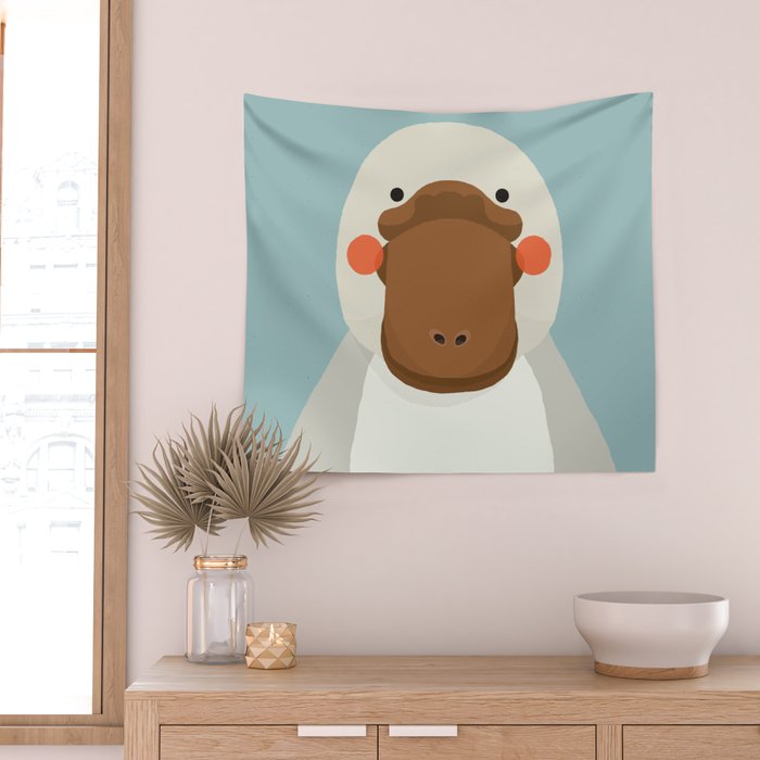 Platypus, Animal Portrait Wall Tapestry Gallery Image 2