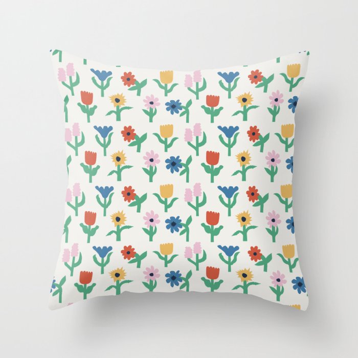Spring Florals Throw Pillow