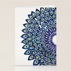 Peacock Mandala - Navy & Gold Stationery Card Gallery Image 2