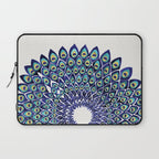 Peacock Mandala - Navy & Gold Laptop Sleeve Gallery Image 1