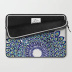 Peacock Mandala - Navy & Gold Laptop Sleeve Gallery Image 2