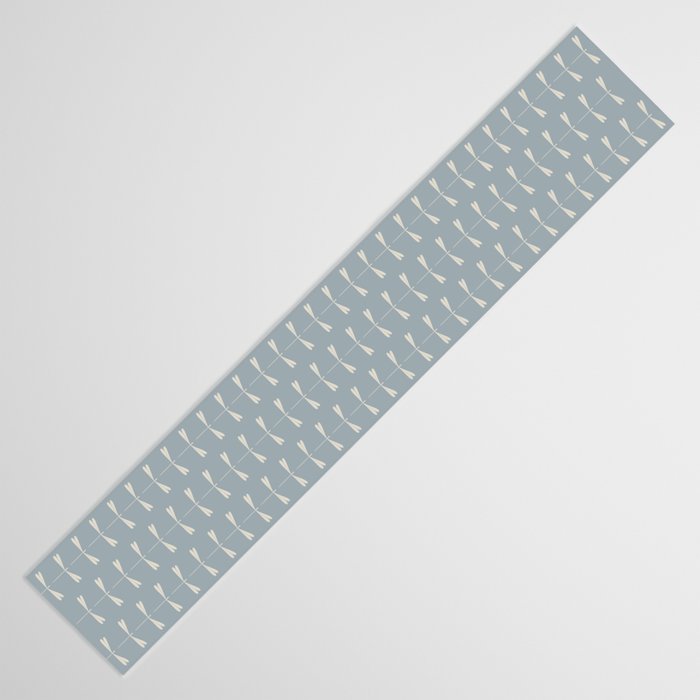 Dragonfly Pattern IX Soft Blue Table Runner Gallery Image 3