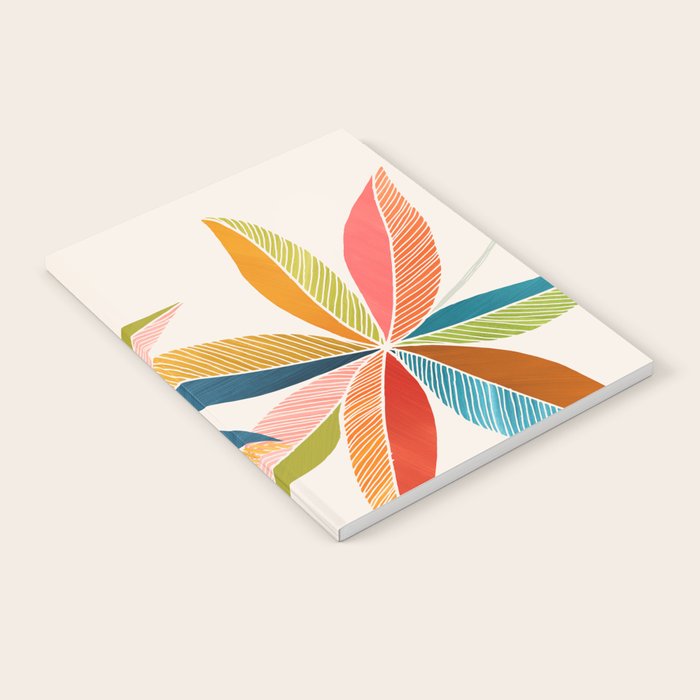 Multicolorful Leaf Design Notebook Gallery Image 1