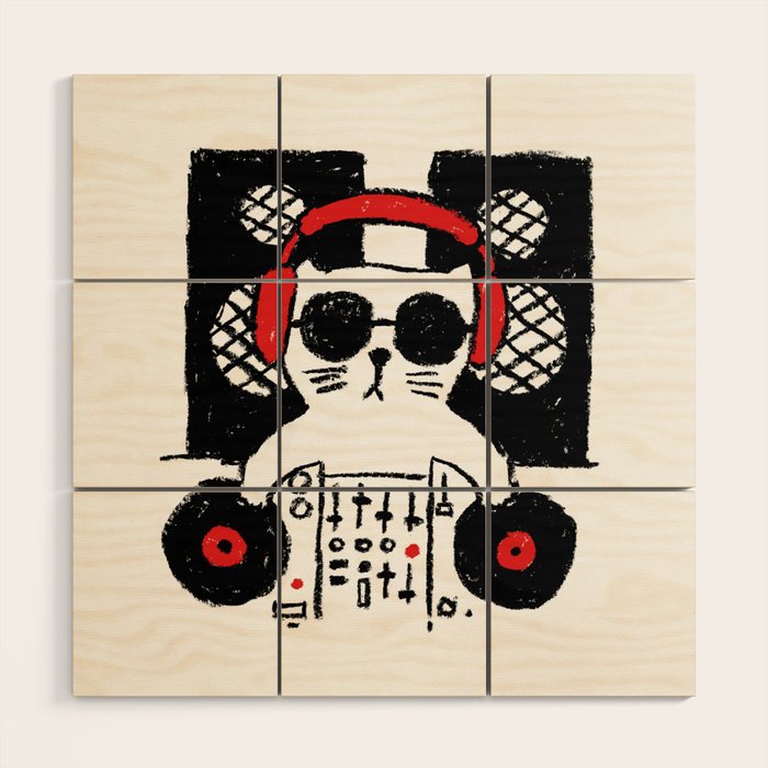 Hey DJ Wood Wall Art Gallery Image 1