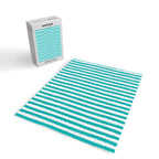 Turquoise and White Cabana Stripes Palm Beach Preppy Jigsaw Puzzle Gallery Image 2