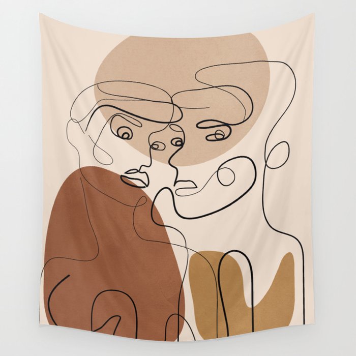 Abstract Faces 6  Wall Tapestry Gallery Image 1