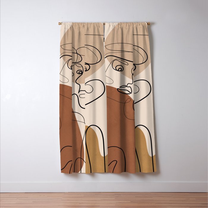 Abstract Faces 6  Window Curtain Gallery Image 3