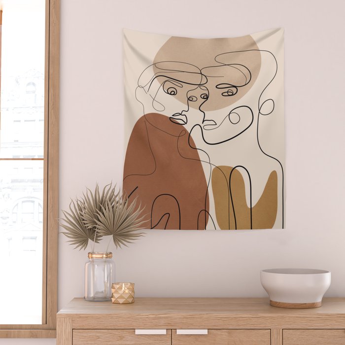 Abstract Faces 6  Wall Tapestry Gallery Image 2