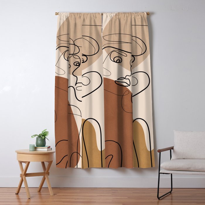 Abstract Faces 6  Window Curtain Gallery Image 5