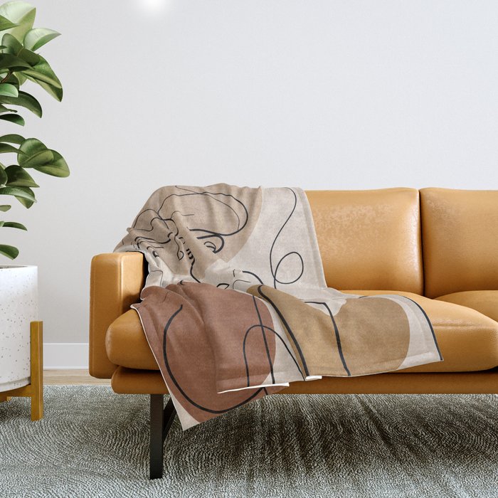 Abstract Faces 6  Throw Blanket Gallery Image 1