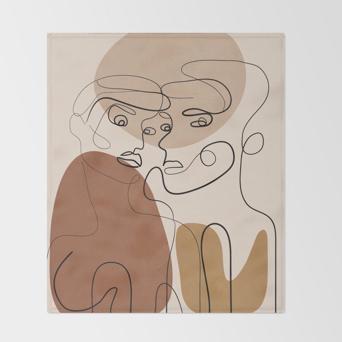 Abstract Faces 6  Throw Blanket Gallery Image 2