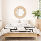 Shri Yantra in black and white Duvet Cover Gallery Image 3