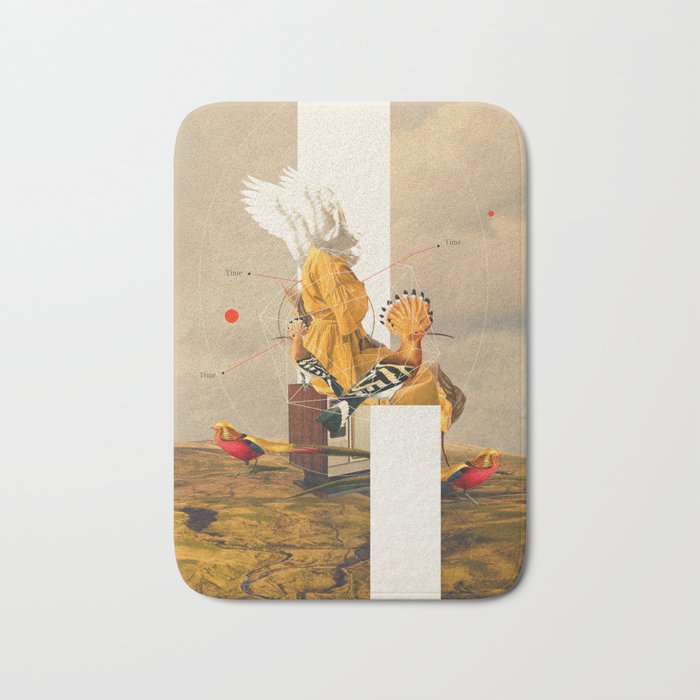 Yellow Echoes of Time Bath Mat Gallery Image 1