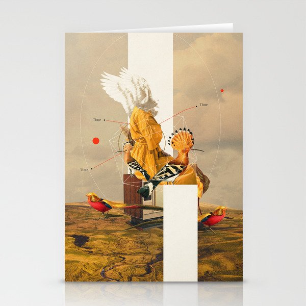 Yellow Echoes of Time Stationery Card Gallery Image 1