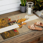 Yellow Echoes of Time Outdoor Rug Gallery Image 2