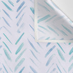 Baby blue and teal herringbone - watercolor brush strokes Wall Tapestry Gallery Image 3