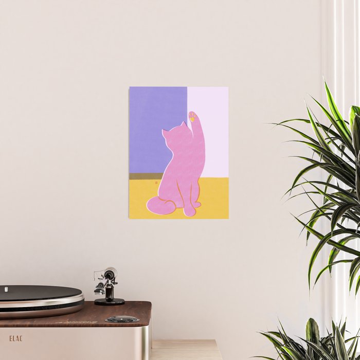 Risograph Cat - Cool Breeze Poster Gallery Image 2