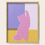 Risograph Cat - Cool Breeze Serving Tray Gallery Image 1
