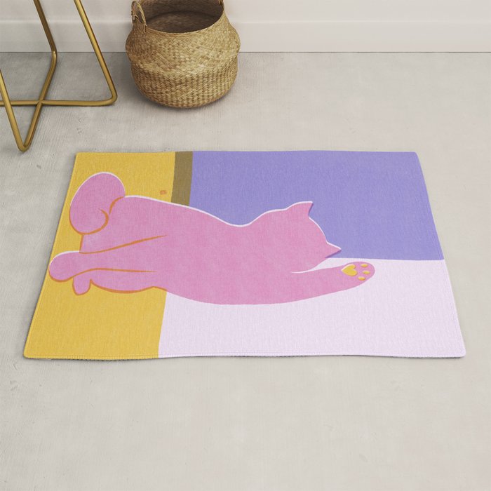 Risograph Cat - Cool Breeze Rug Gallery Image 1