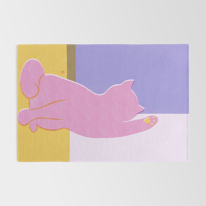 Risograph Cat - Cool Breeze Rug Gallery Image 2