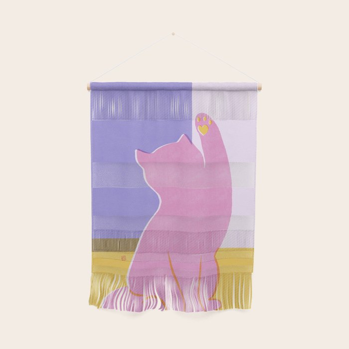 Risograph Cat - Cool Breeze Wall Hanging Gallery Image 1