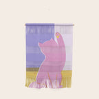 Risograph Cat - Cool Breeze Wall Hanging Gallery Image 1