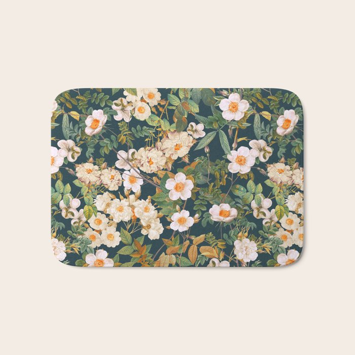 Flower Vintage Garden VI Bath Mat Gallery Image 1