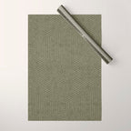 boho hexagon stripes - olive green Wrapping Paper Gallery Image 1