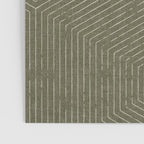 boho hexagon stripes - olive green Poster Gallery Image 3