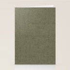 boho hexagon stripes - olive green Stationery Card Gallery Image 2