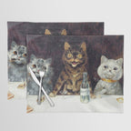 'The Bachelor Party' Vintage Cat Art by Louis Wain Cat Art Placemat Gallery Image 1