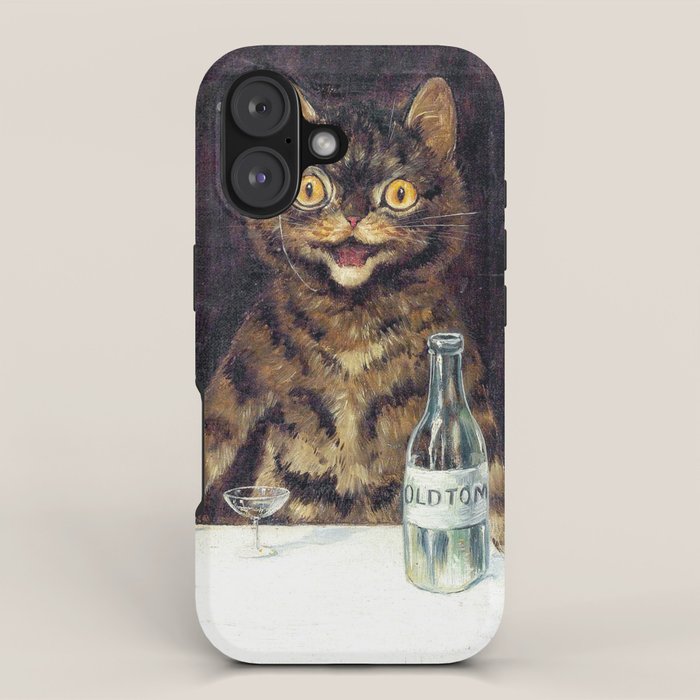 'The Bachelor Party' Vintage Cat Art by Louis Wain Cat Art iPhone Case Gallery Image 1