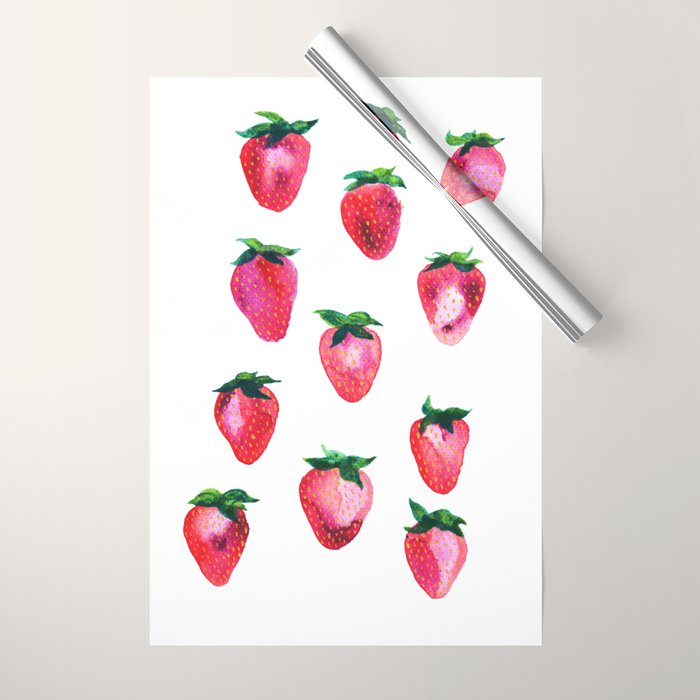Strawberries Wrapping Paper Gallery Image 1
