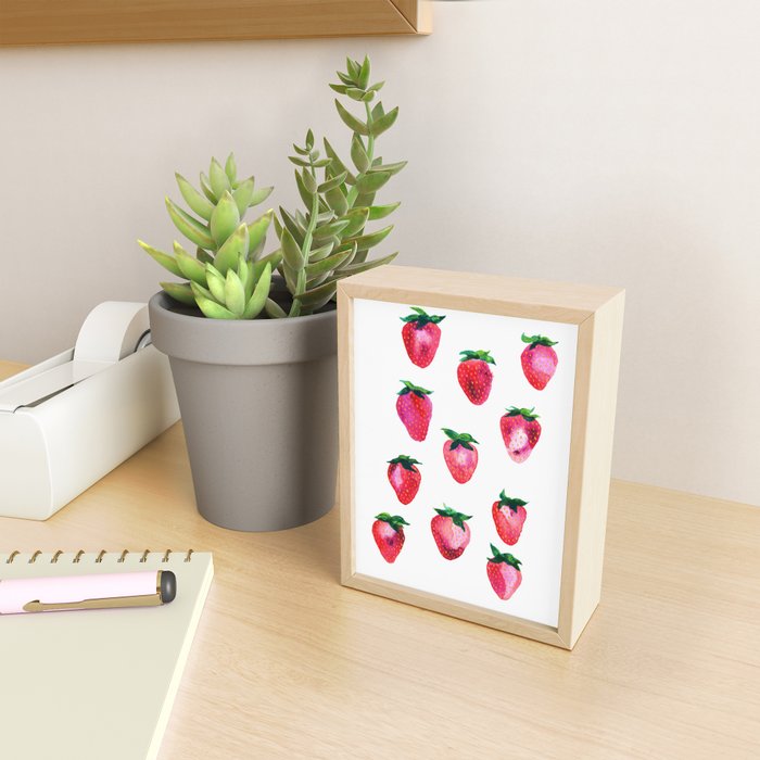 Strawberries Mini Art Print Gallery Image 2