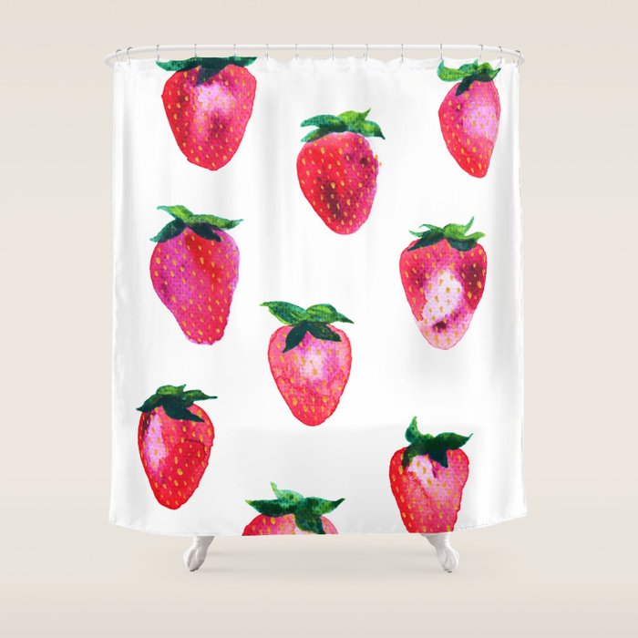 Strawberries Shower Curtain Gallery Image 1