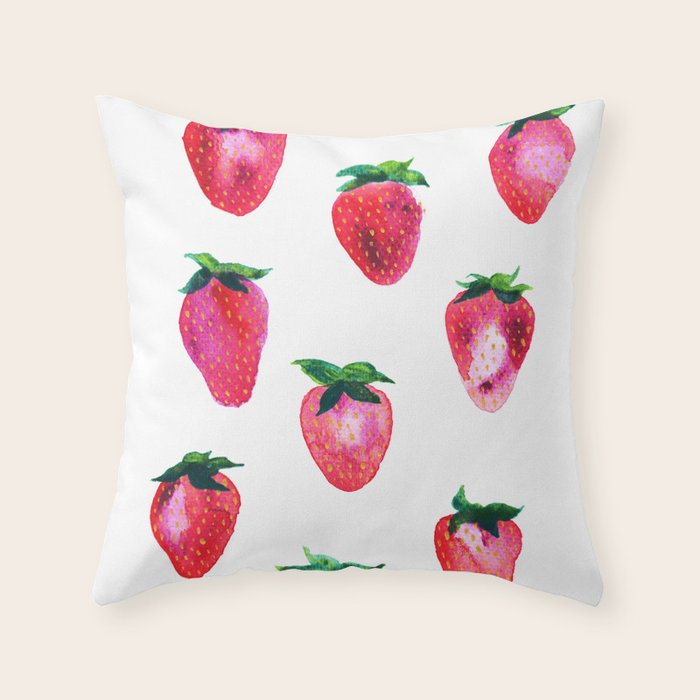 Strawberries Throw Pillow Gallery Image 6